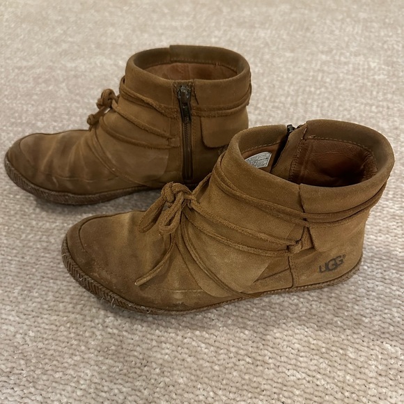 UGG Women’s Reid Sneakers Chestnut WELL WORN - Size 8 - Picture 4 of 7